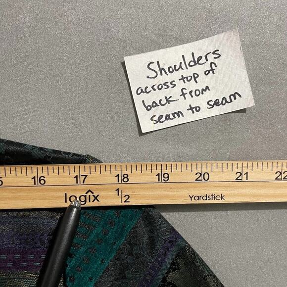 Satin Tapestry Jacket Size Large Dark Romantic Whimsigoth Witchy Artsy Brocade - Picture 13 of 13